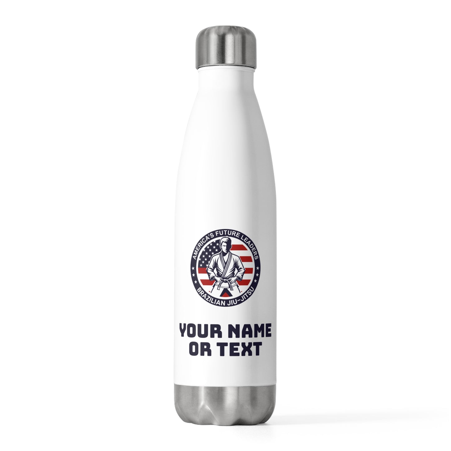 PERSONALIZABLE America's Future Leaders Brazilian Jiu Jitsu 20oz Insulated Water Bottle, 20 oz