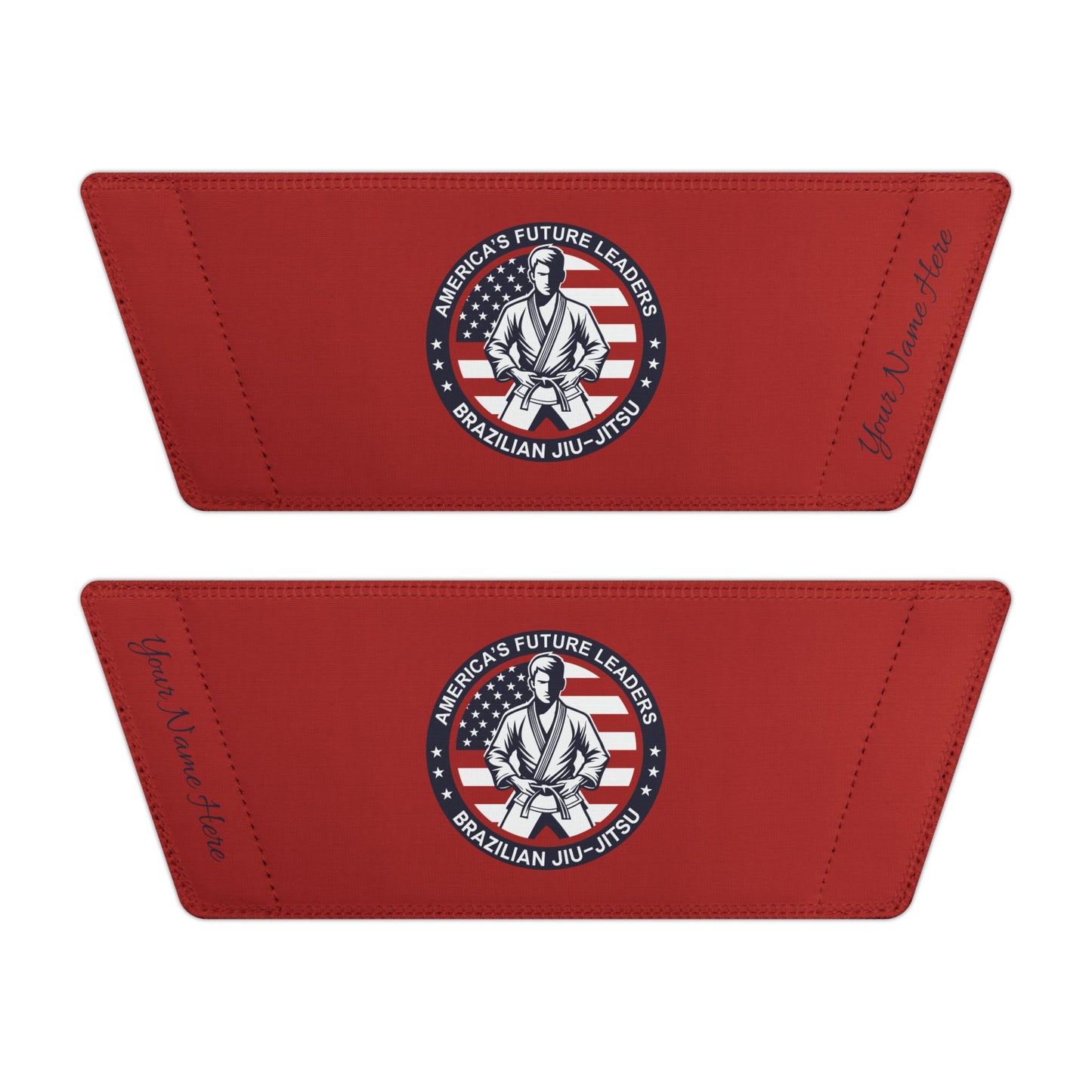 PERSONALIZABLE America's Future Leaders Brazilian Jiu Jitsu Youth Removable-Strap Sandals - Red