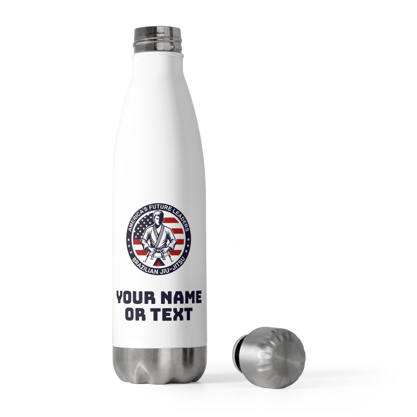 PERSONALIZABLE America's Future Leaders Brazilian Jiu Jitsu 20oz Insulated Water Bottle, 20 oz
