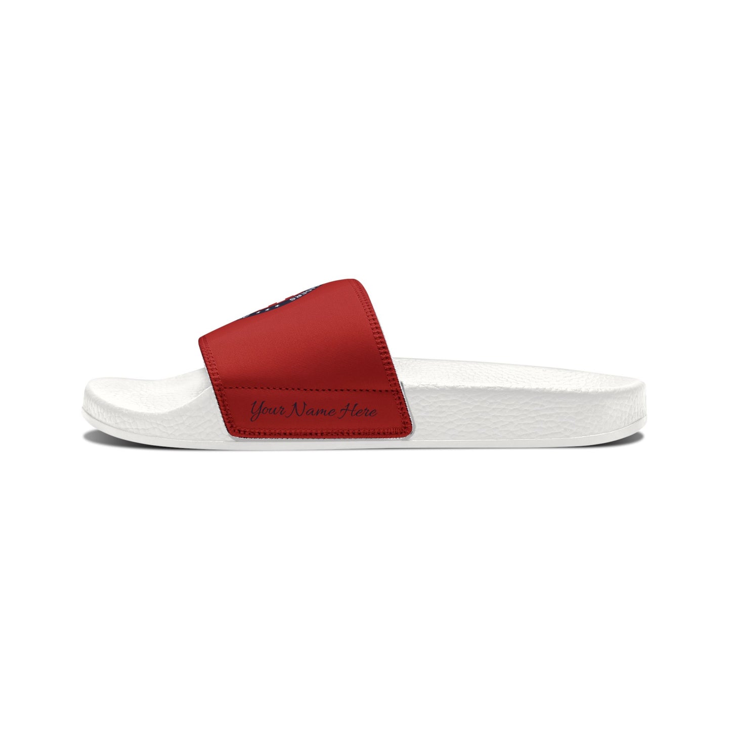 PERSONALIZABLE America's Future Leaders Brazilian Jiu Jitsu Youth Removable-Strap Sandals - Red