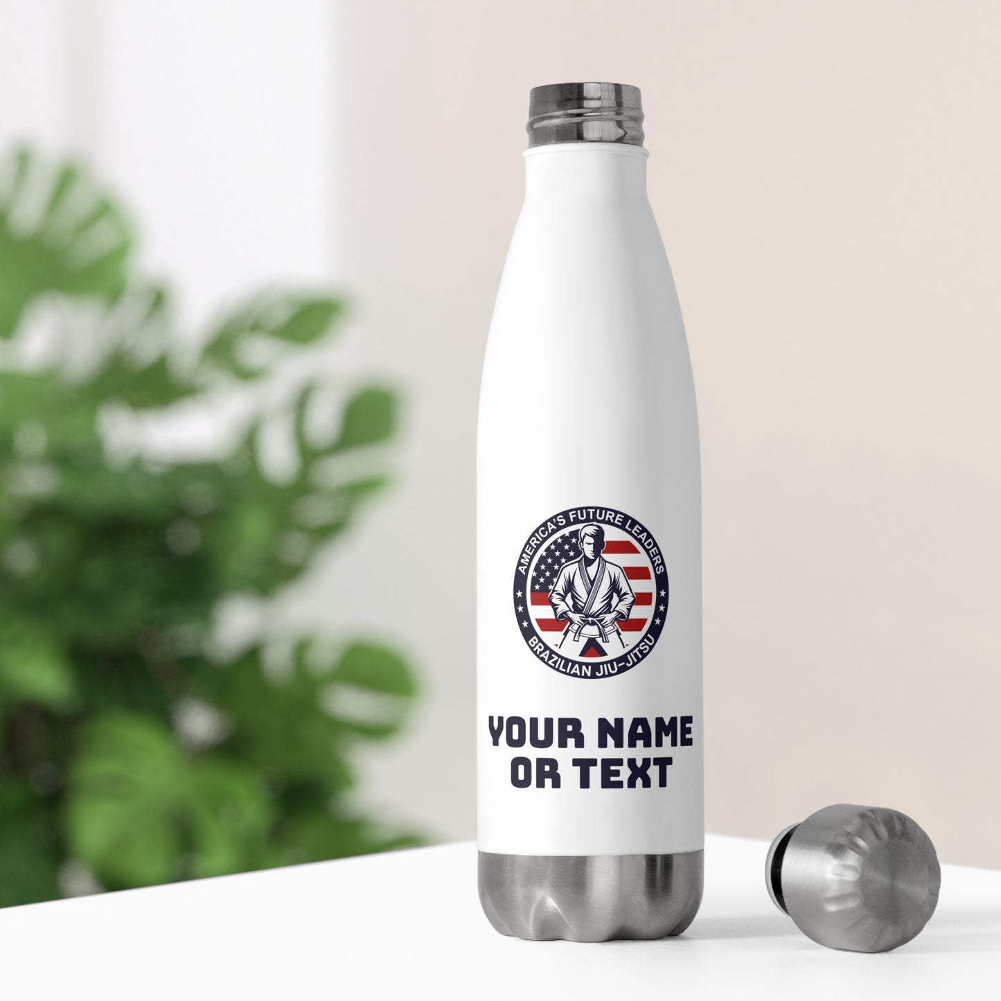 PERSONALIZABLE America's Future Leaders Brazilian Jiu Jitsu 20oz Insulated Water Bottle, 20 oz