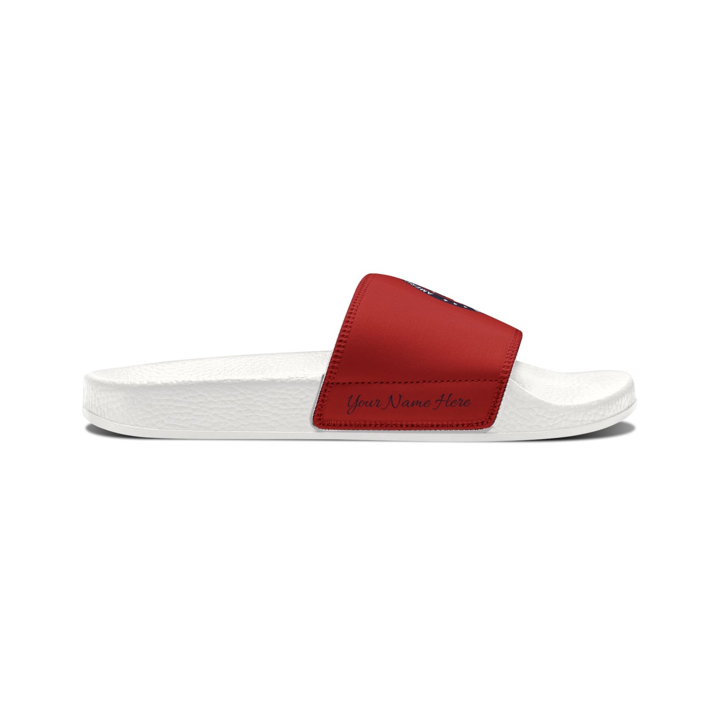 PERSONALIZABLE America's Future Leaders Brazilian Jiu Jitsu Youth Removable-Strap Sandals - Red