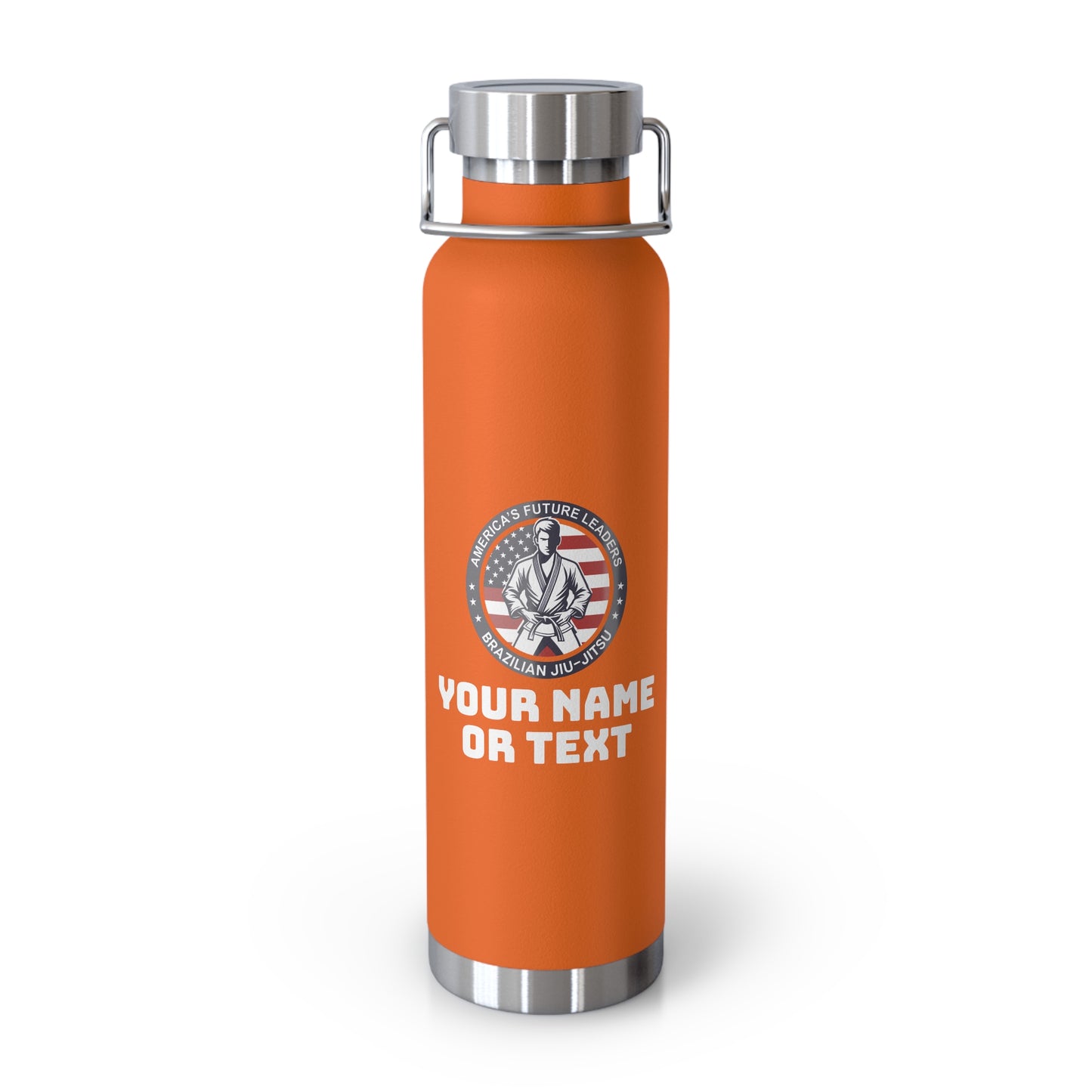 PERSONALIZABLE America's Future Leaders Brazilian Jiu Jitsu Copper Vacuum Insulated Bottle, 22oz