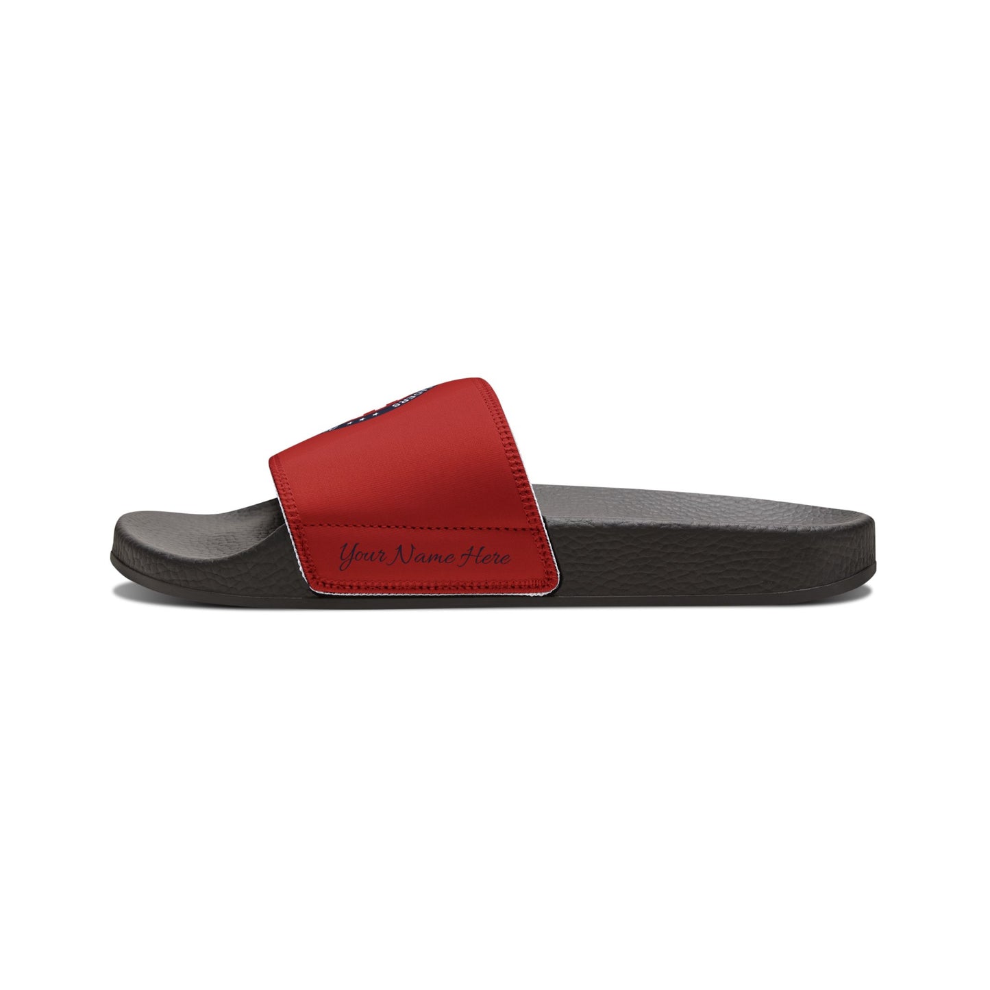 PERSONALIZABLE America's Future Leaders Brazilian Jiu Jitsu Youth Removable-Strap Sandals - Red