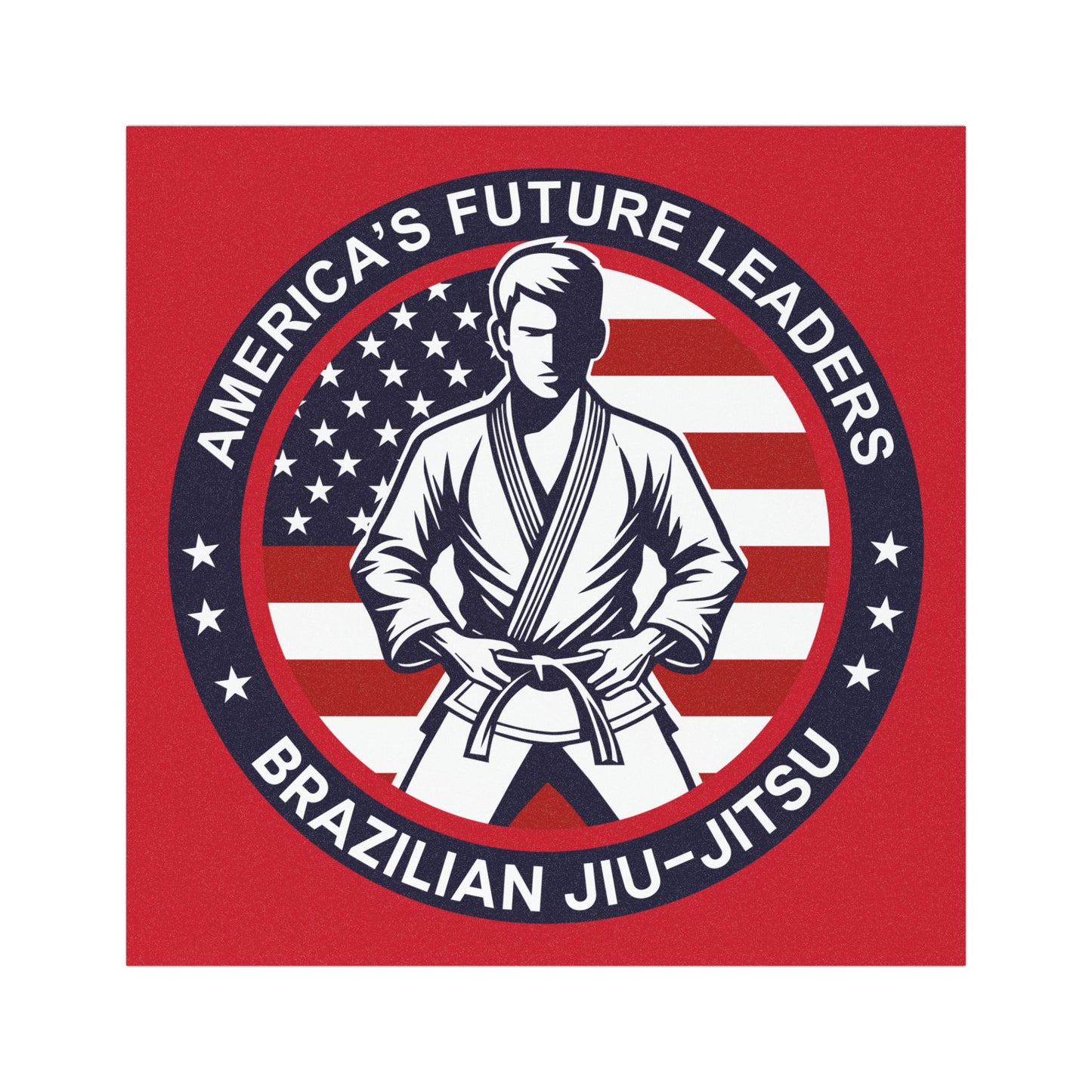 America's Future Leaders Brazilian Jiu Jitsu Logo Car Magnet 5" x 5"