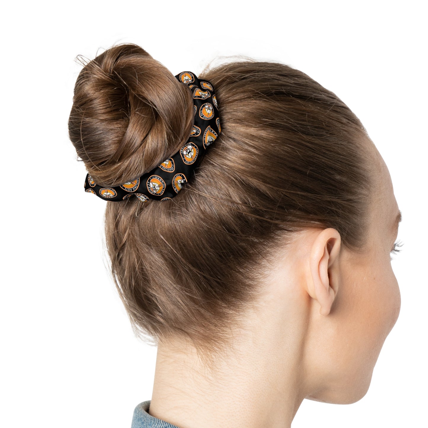 JJ Grappling Arts Academy Logo Printed Hair Scrunchie