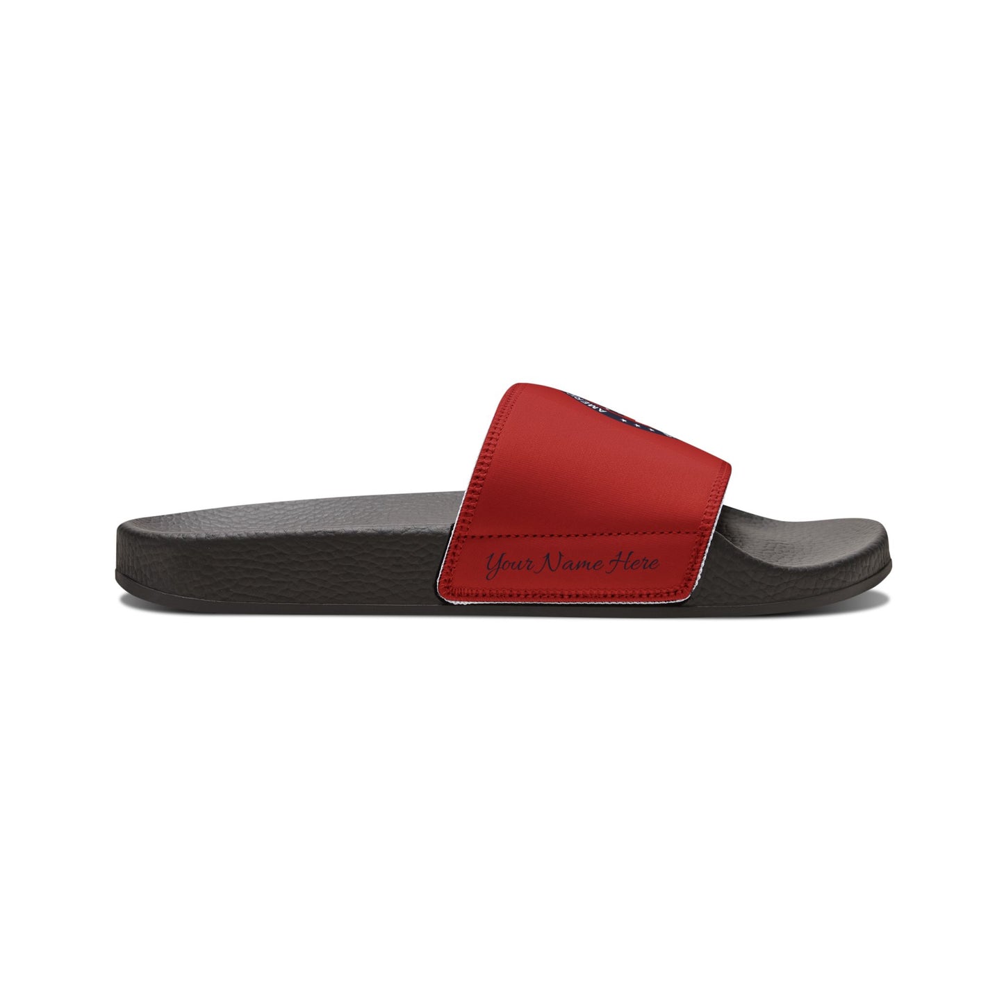 PERSONALIZABLE America's Future Leaders Brazilian Jiu Jitsu Youth Removable-Strap Sandals - Red