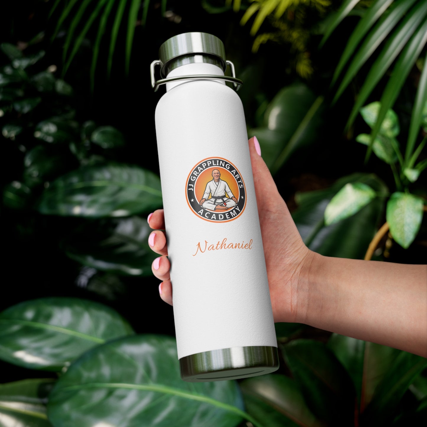 PERSONALIZED JJ Grappling Arts Academy Copper Vacuum Insulated Bottle, 22oz, 7 Colors