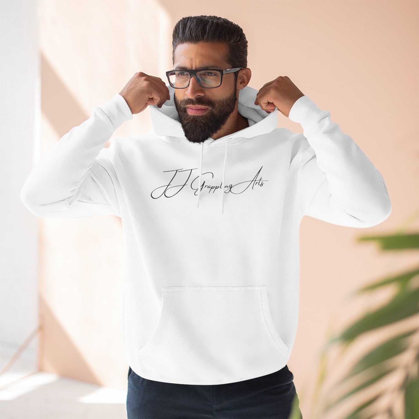 JJ Grappling Arts Signature Minimalist Three-Panel Fleece Hoodie, 4 Colors - Lane Seven