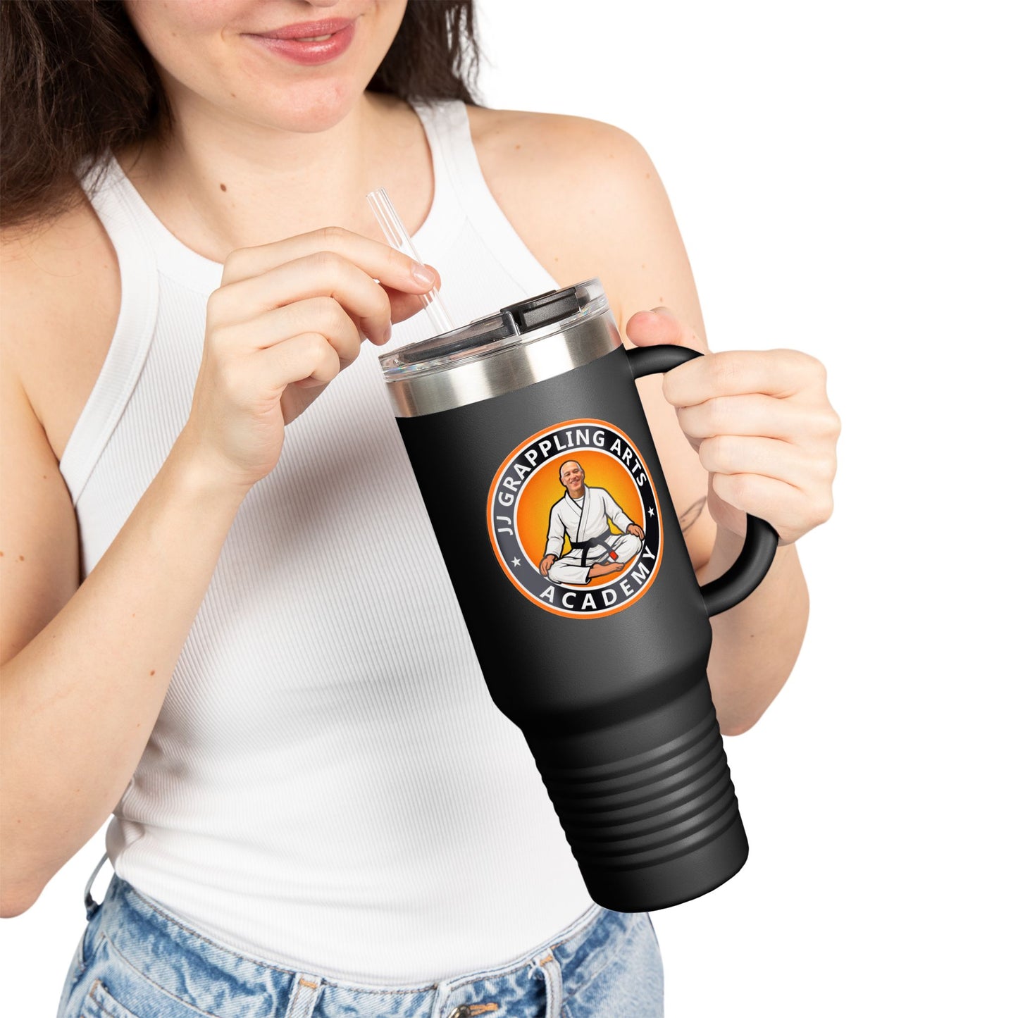 PERSONALIZED JJ Grappling Arts Academy Insulated Travel Mug, 40oz, 8 Colors