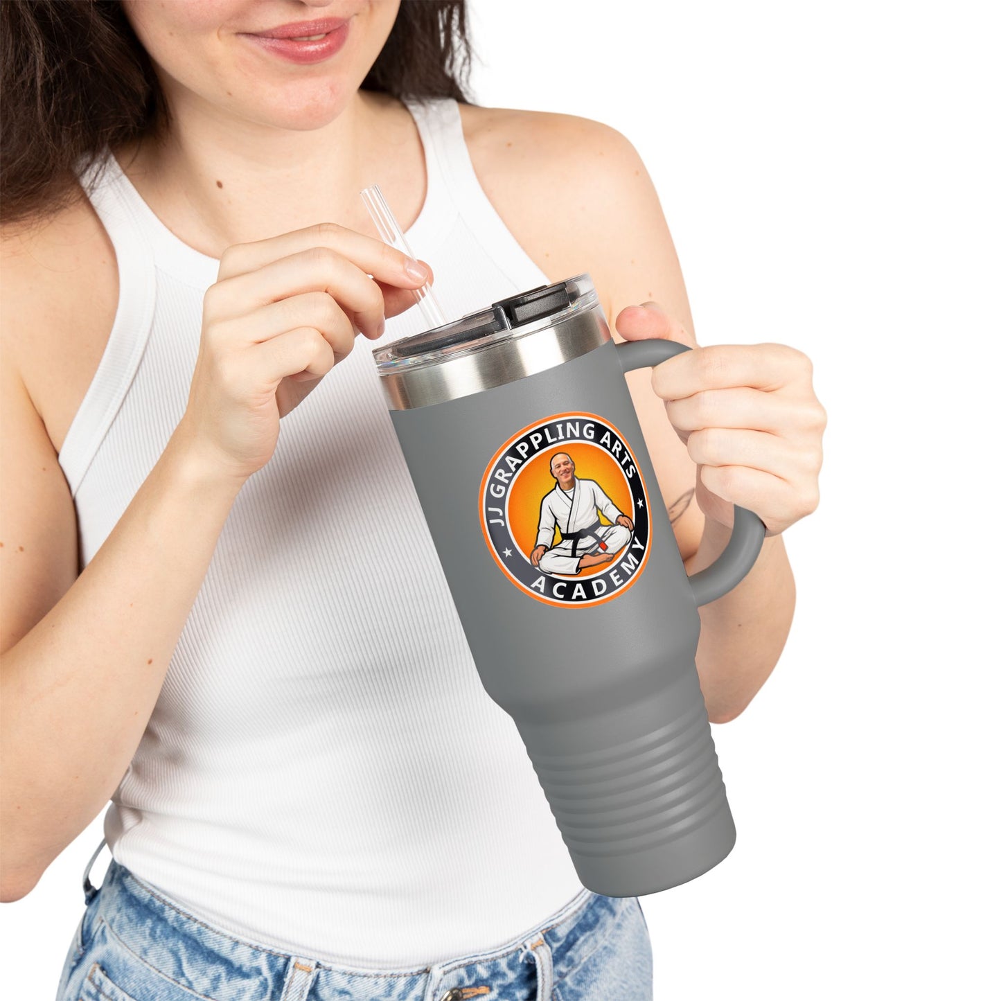 PERSONALIZED JJ Grappling Arts Academy Insulated Travel Mug, 40oz, 8 Colors