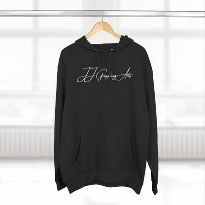 JJ Grappling Arts Signature Minimalist Three-Panel Fleece Hoodie, 4 Colors - Lane Seven
