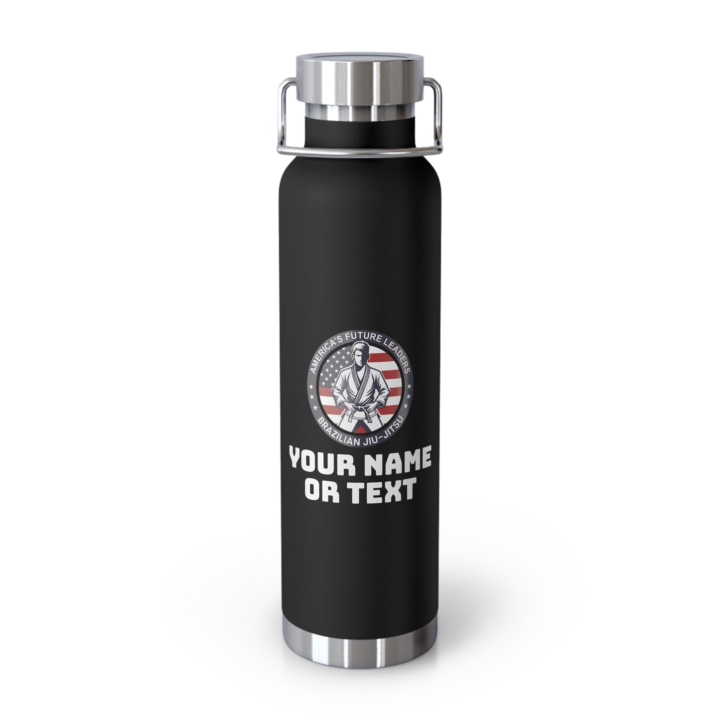 PERSONALIZABLE America's Future Leaders Brazilian Jiu Jitsu Copper Vacuum Insulated Bottle, 22oz