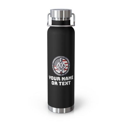 PERSONALIZABLE America's Future Leaders Brazilian Jiu Jitsu Copper Vacuum Insulated Bottle, 22oz
