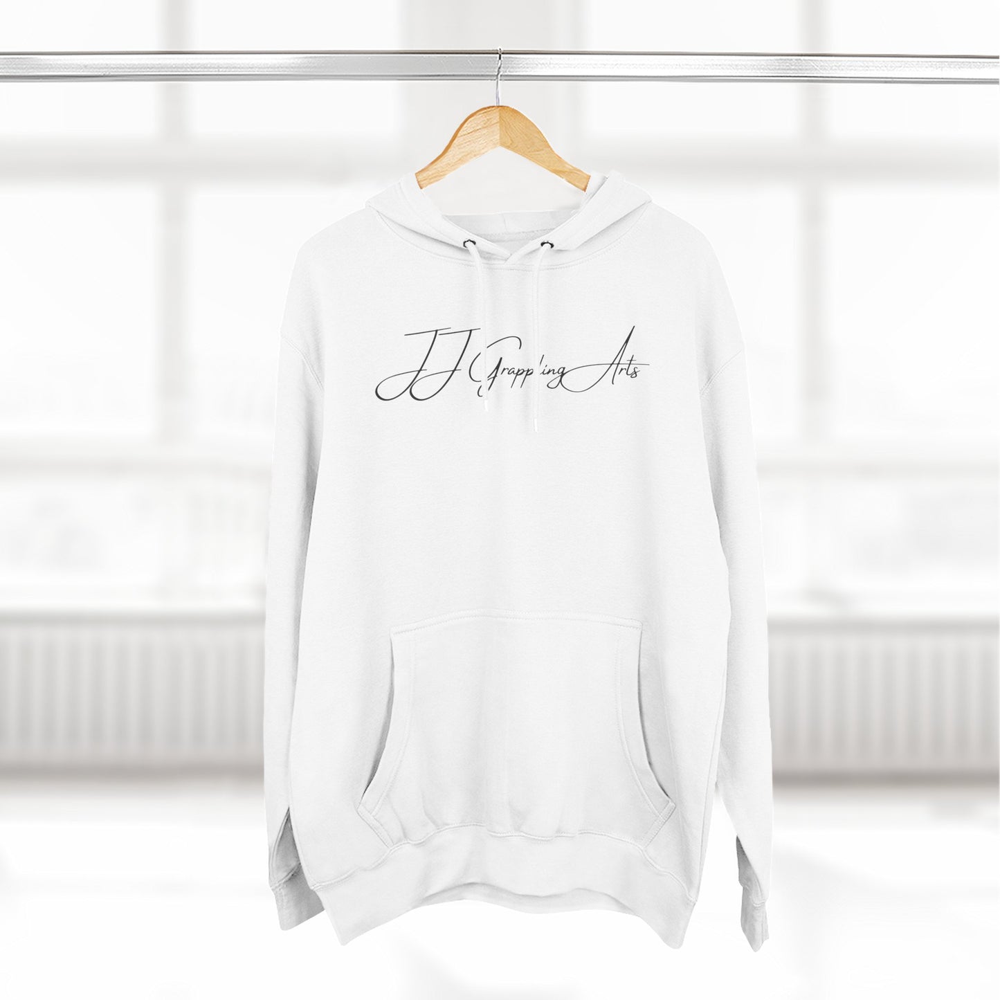 JJ Grappling Arts Signature Minimalist Three-Panel Fleece Hoodie, 4 Colors - Lane Seven