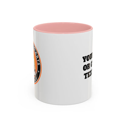 PERSONALIZED JJ Grappling Arts Academy Accent Handle Coffee Mug (11, 15oz), 5 colors