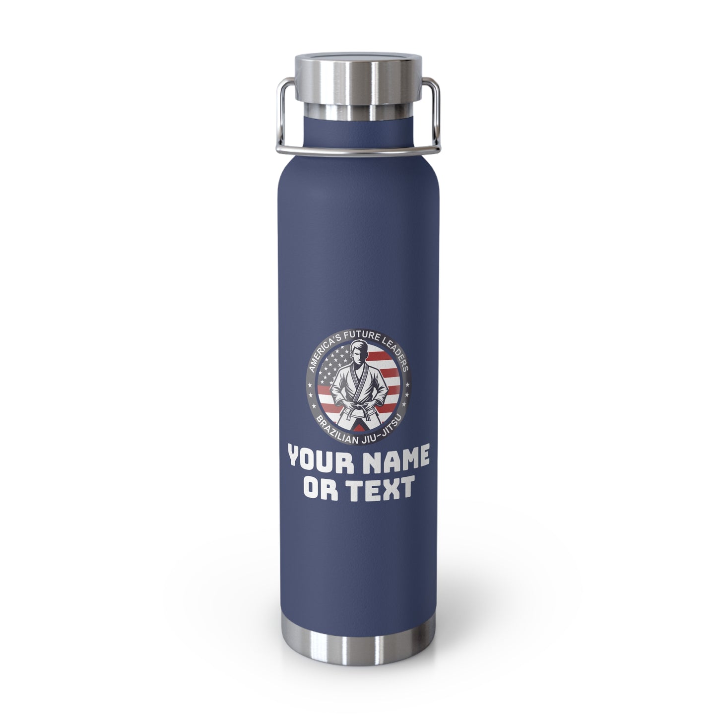 PERSONALIZABLE America's Future Leaders Brazilian Jiu Jitsu Copper Vacuum Insulated Bottle, 22oz