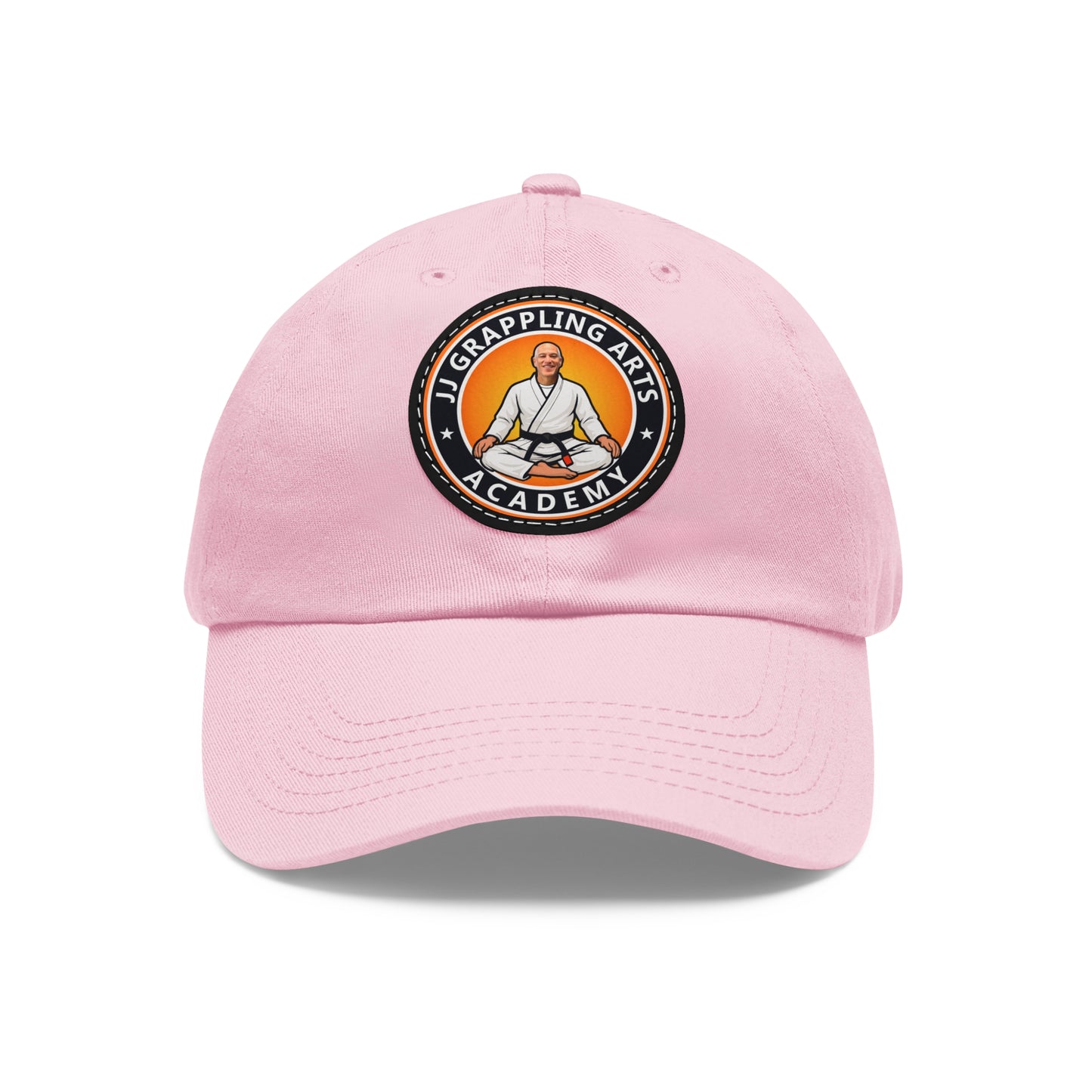 JJ Grappling Arts Academy UNISEX Dad Hat with Black Leather Patch, 4 Colors
