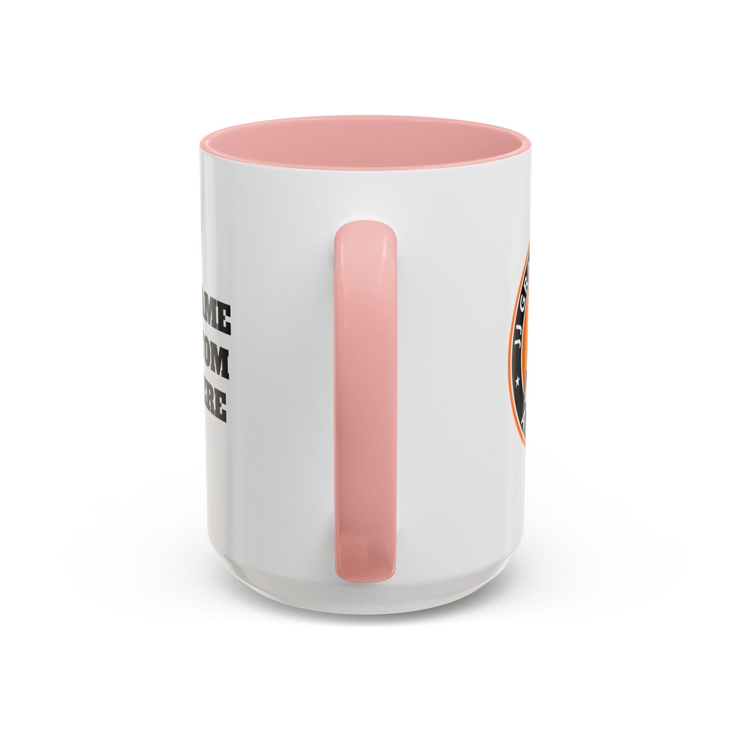 PERSONALIZED JJ Grappling Arts Academy Accent Handle Coffee Mug (11, 15oz), 5 colors