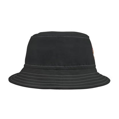 JJ Grappling Arts Academy Unisex Bucket Hat Black with Orange Brim