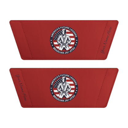 PERSONALIZABLE America's Future Leaders Brazilian Jiu Jitsu Youth Removable-Strap Sandals - Red
