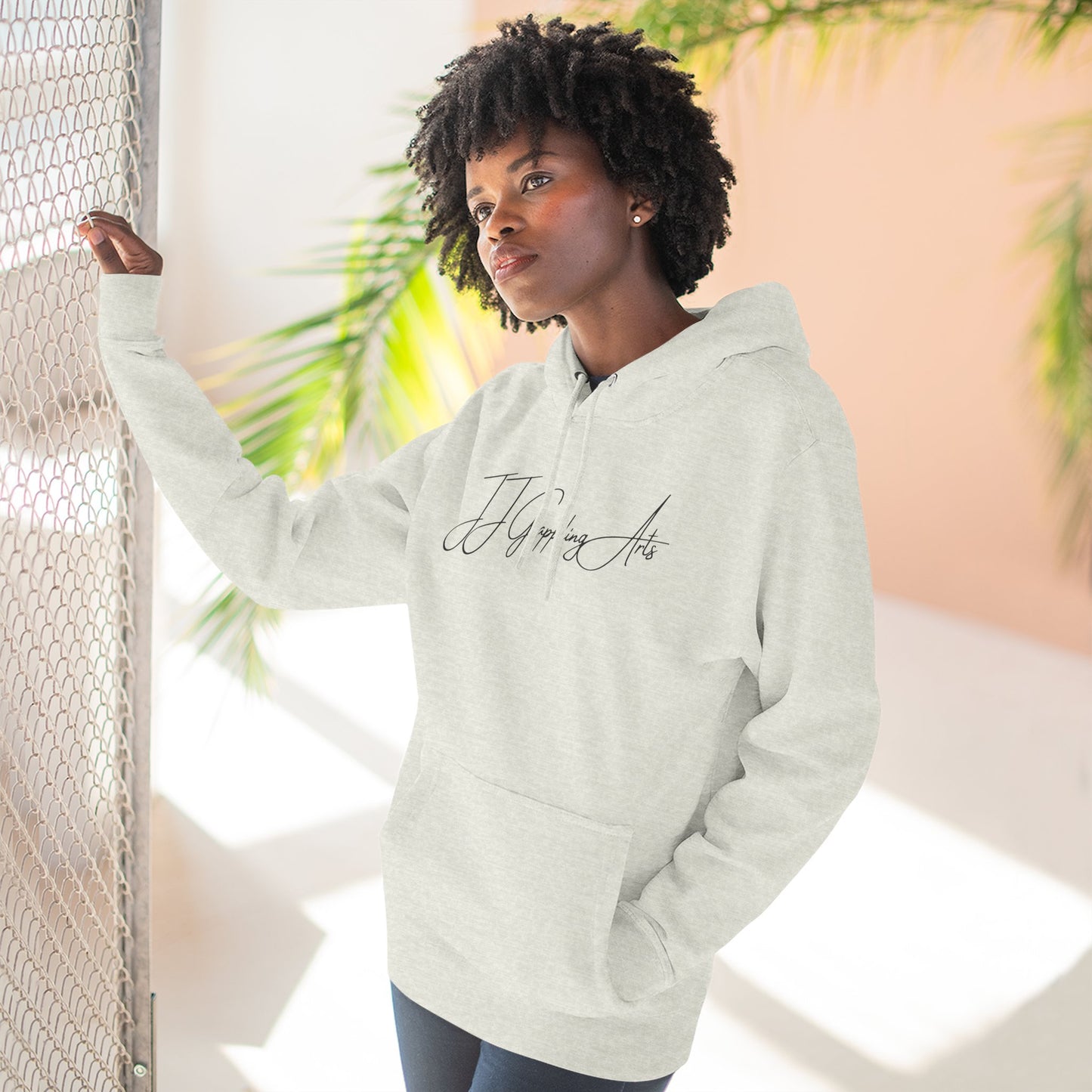 JJ Grappling Arts Signature Minimalist Three-Panel Fleece Hoodie, 4 Colors - Lane Seven