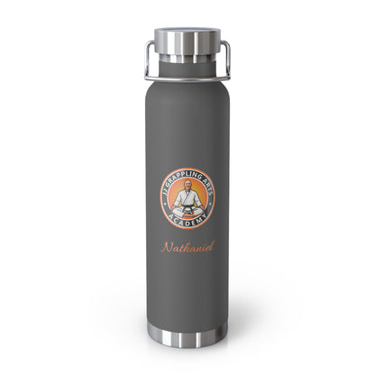 PERSONALIZED JJ Grappling Arts Academy Copper Vacuum Insulated Bottle, 22oz, 7 Colors