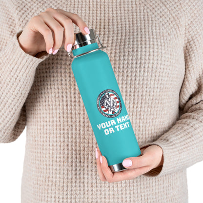 PERSONALIZABLE America's Future Leaders Brazilian Jiu Jitsu Copper Vacuum Insulated Bottle, 22oz