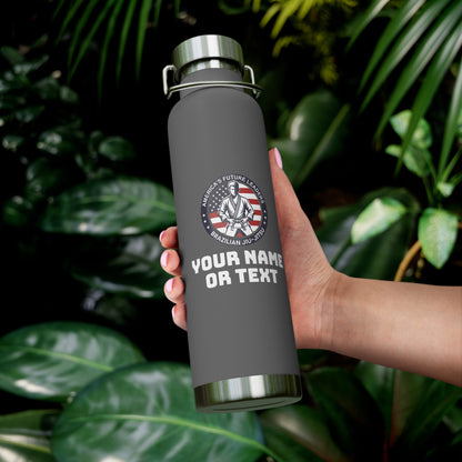 PERSONALIZABLE America's Future Leaders Brazilian Jiu Jitsu Copper Vacuum Insulated Bottle, 22oz