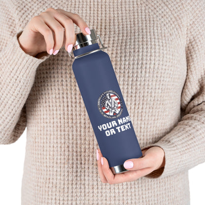 PERSONALIZABLE America's Future Leaders Brazilian Jiu Jitsu Copper Vacuum Insulated Bottle, 22oz