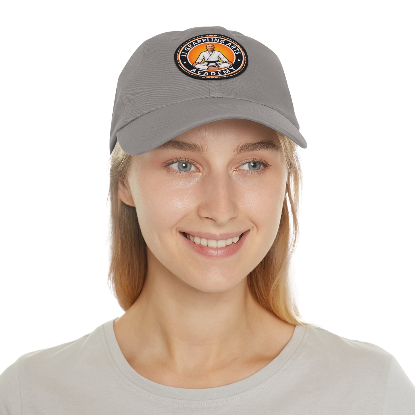 JJ Grappling Arts Academy UNISEX Dad Hat with Black Leather Patch, 4 Colors