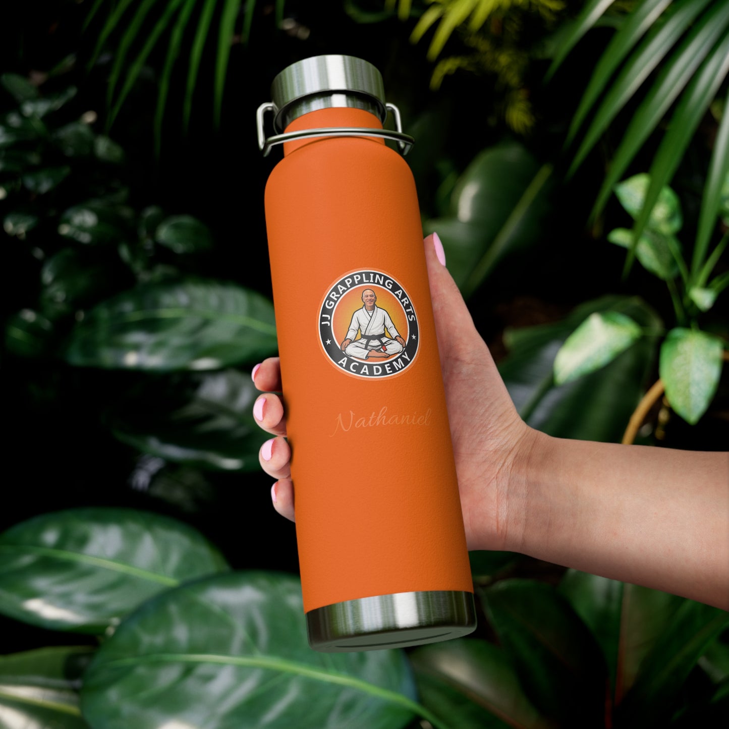 PERSONALIZED JJ Grappling Arts Academy Copper Vacuum Insulated Bottle, 22oz, 7 Colors
