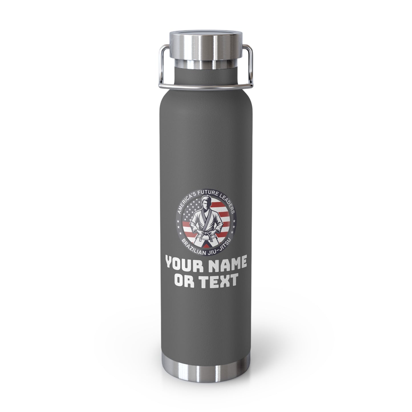 PERSONALIZABLE America's Future Leaders Brazilian Jiu Jitsu Copper Vacuum Insulated Bottle, 22oz