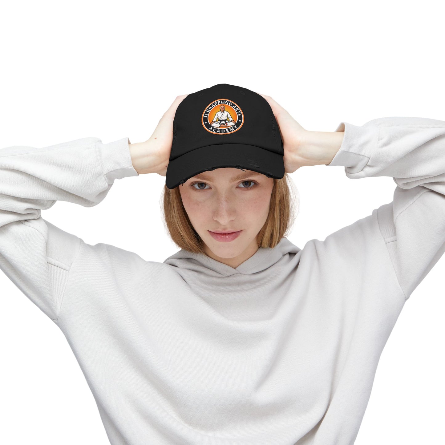 JJ Grappling Arts Academy Unisex Distressed Cap, 6 Colors