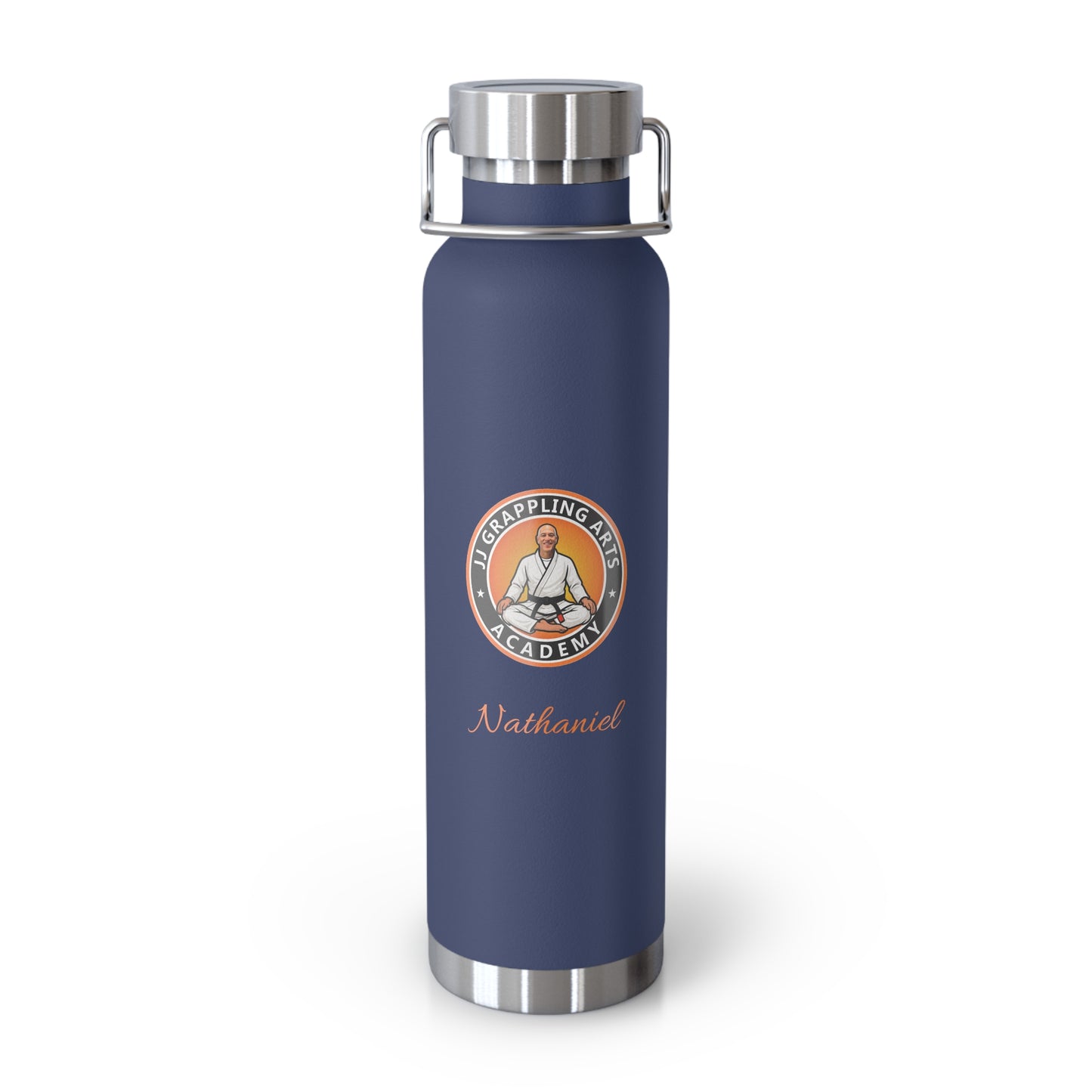 PERSONALIZED JJ Grappling Arts Academy Copper Vacuum Insulated Bottle, 22oz, 7 Colors