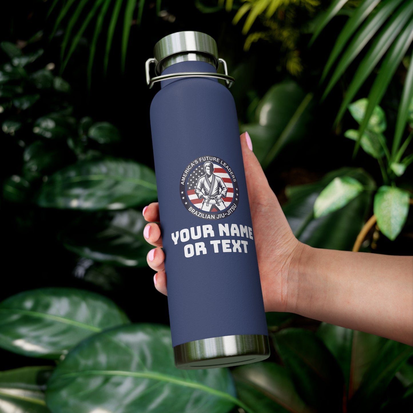 PERSONALIZABLE America's Future Leaders Brazilian Jiu Jitsu Copper Vacuum Insulated Bottle, 22oz