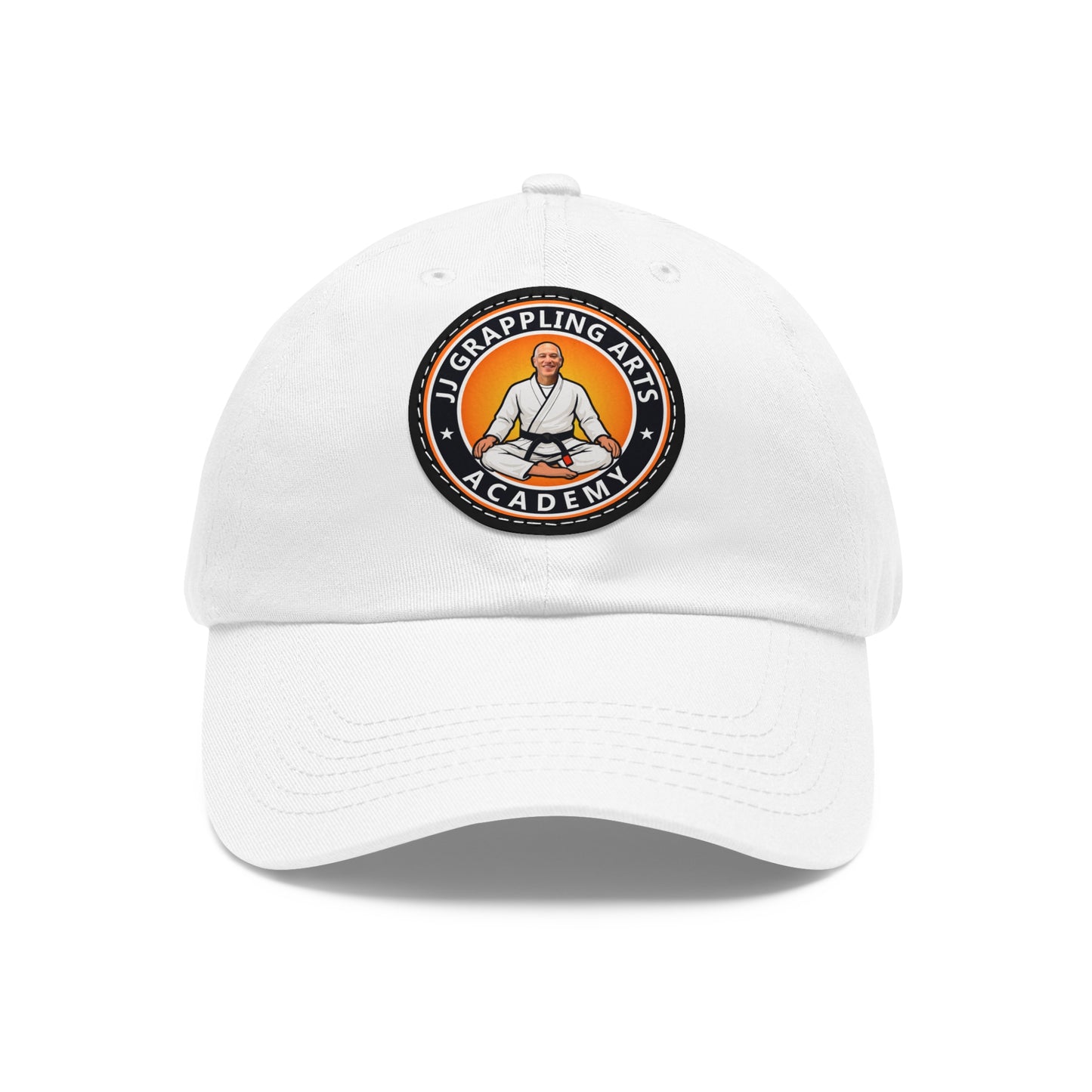 JJ Grappling Arts Academy UNISEX Dad Hat with Black Leather Patch, 4 Colors