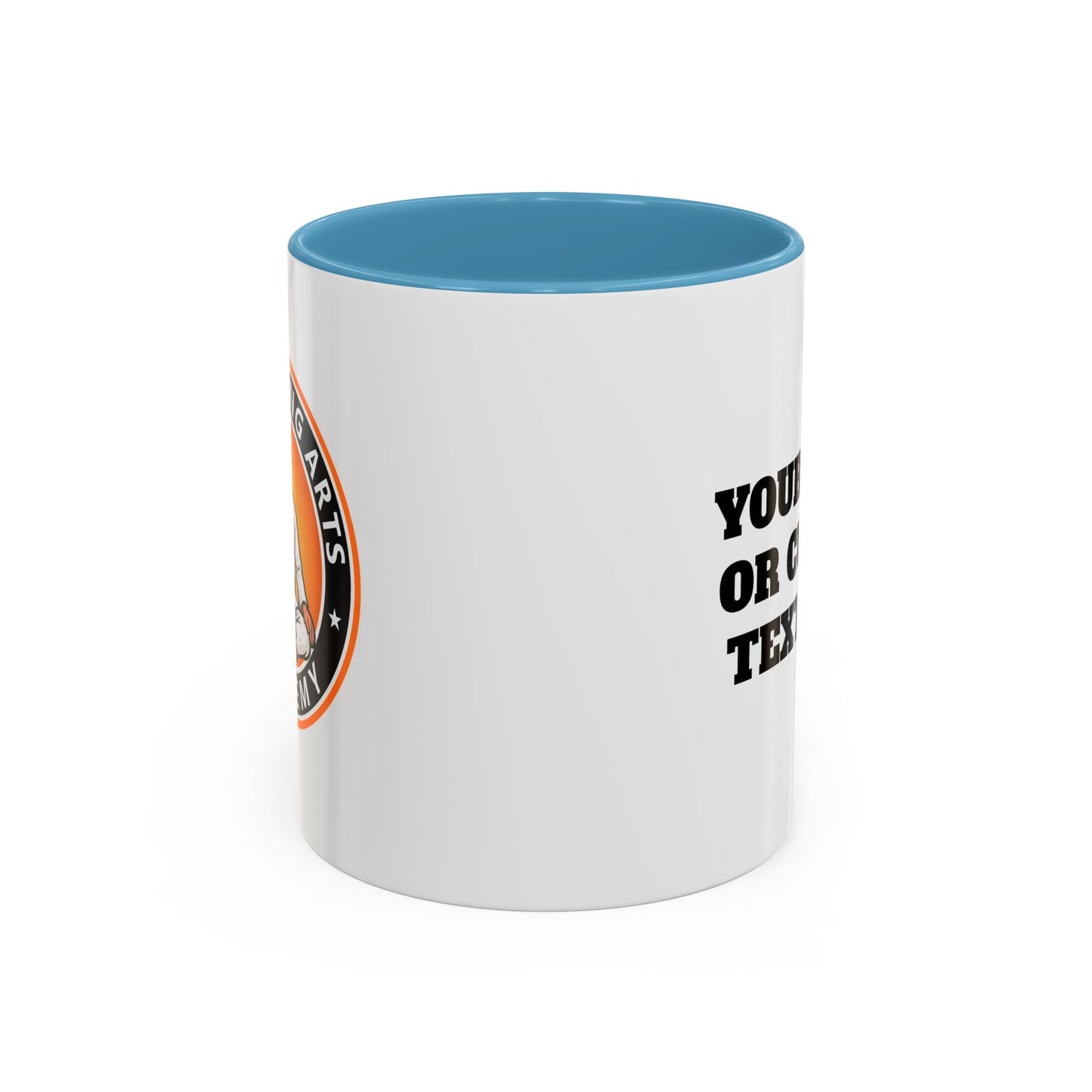 PERSONALIZED JJ Grappling Arts Academy Accent Handle Coffee Mug (11, 15oz), 5 colors