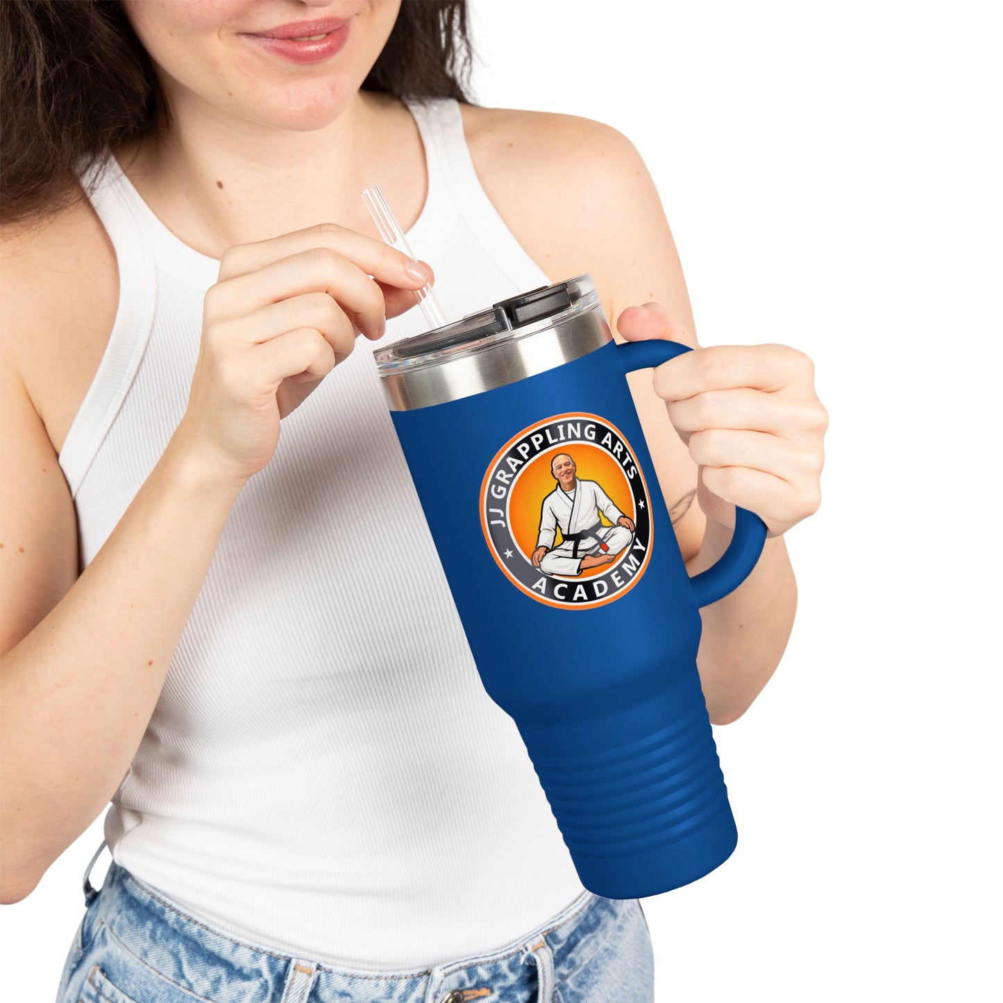PERSONALIZED JJ Grappling Arts Academy Insulated Travel Mug, 40oz, 8 Colors