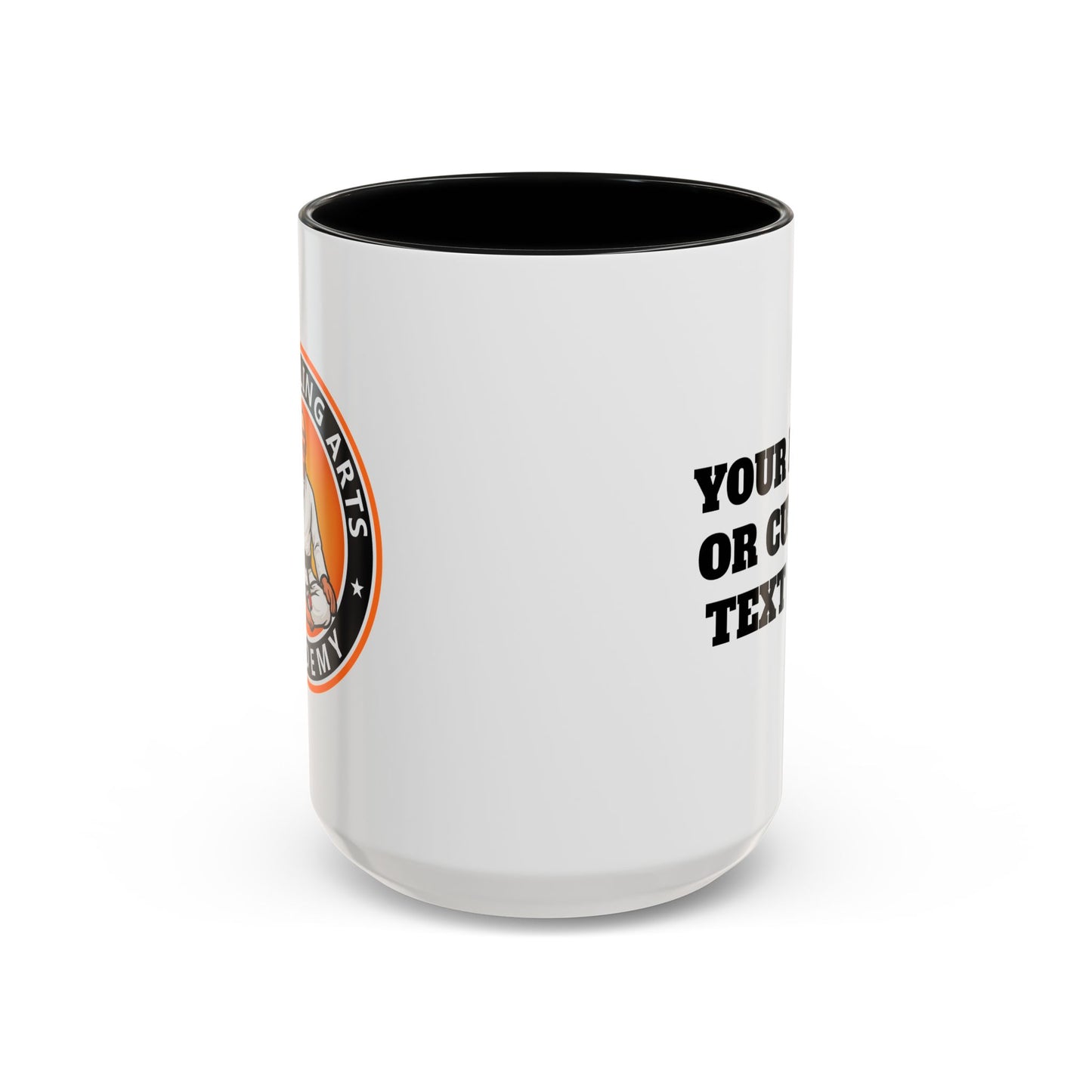 PERSONALIZED JJ Grappling Arts Academy Accent Handle Coffee Mug (11, 15oz), 5 colors