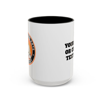 PERSONALIZED JJ Grappling Arts Academy Accent Handle Coffee Mug (11, 15oz), 5 colors
