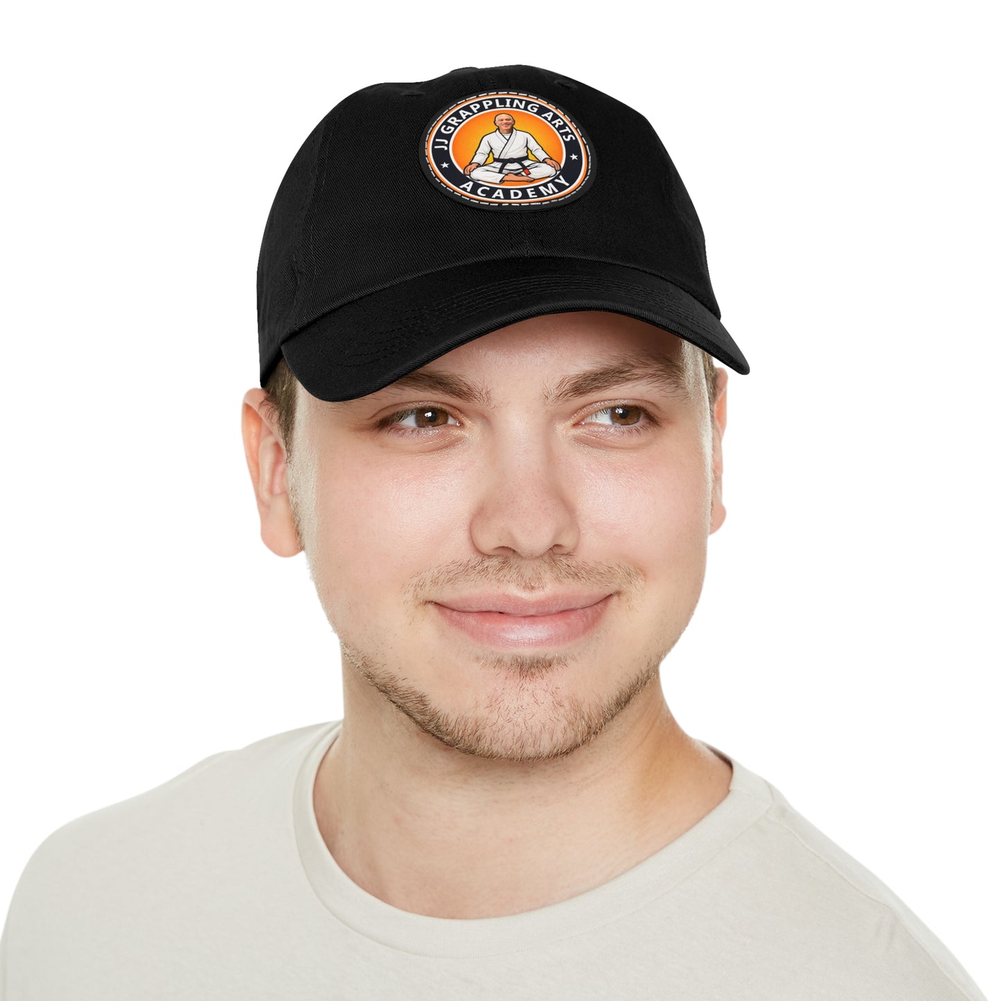 JJ Grappling Arts Academy UNISEX Dad Hat with Black Leather Patch, 4 Colors