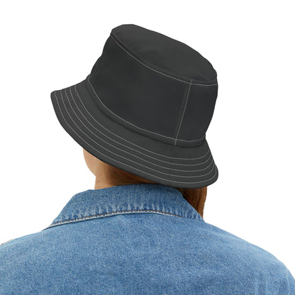 JJ Grappling Arts Academy Unisex Bucket Hat Black with Orange Brim
