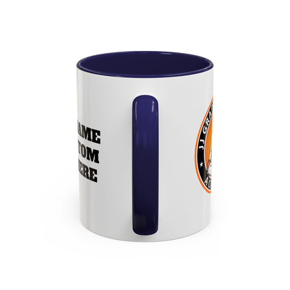 PERSONALIZED JJ Grappling Arts Academy Accent Handle Coffee Mug (11, 15oz), 5 colors