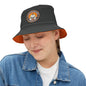 JJ Grappling Arts Academy Unisex Bucket Hat Black with Orange Brim