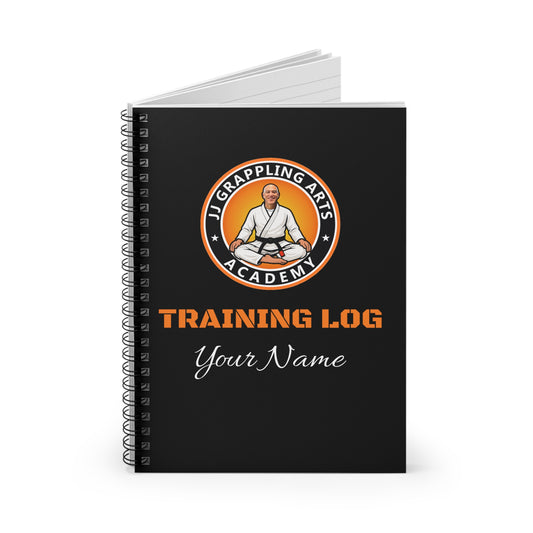 PERSONALIZED JJ Grappling Arts Academy Spiral Training Log - Ruled Line
