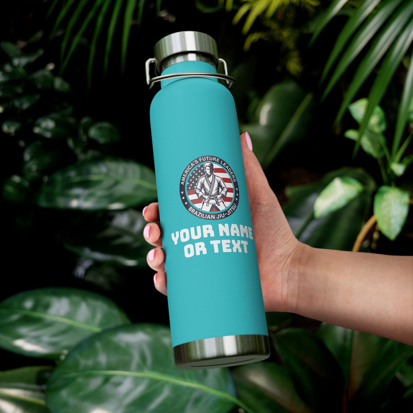 PERSONALIZABLE America's Future Leaders Brazilian Jiu Jitsu Copper Vacuum Insulated Bottle, 22oz