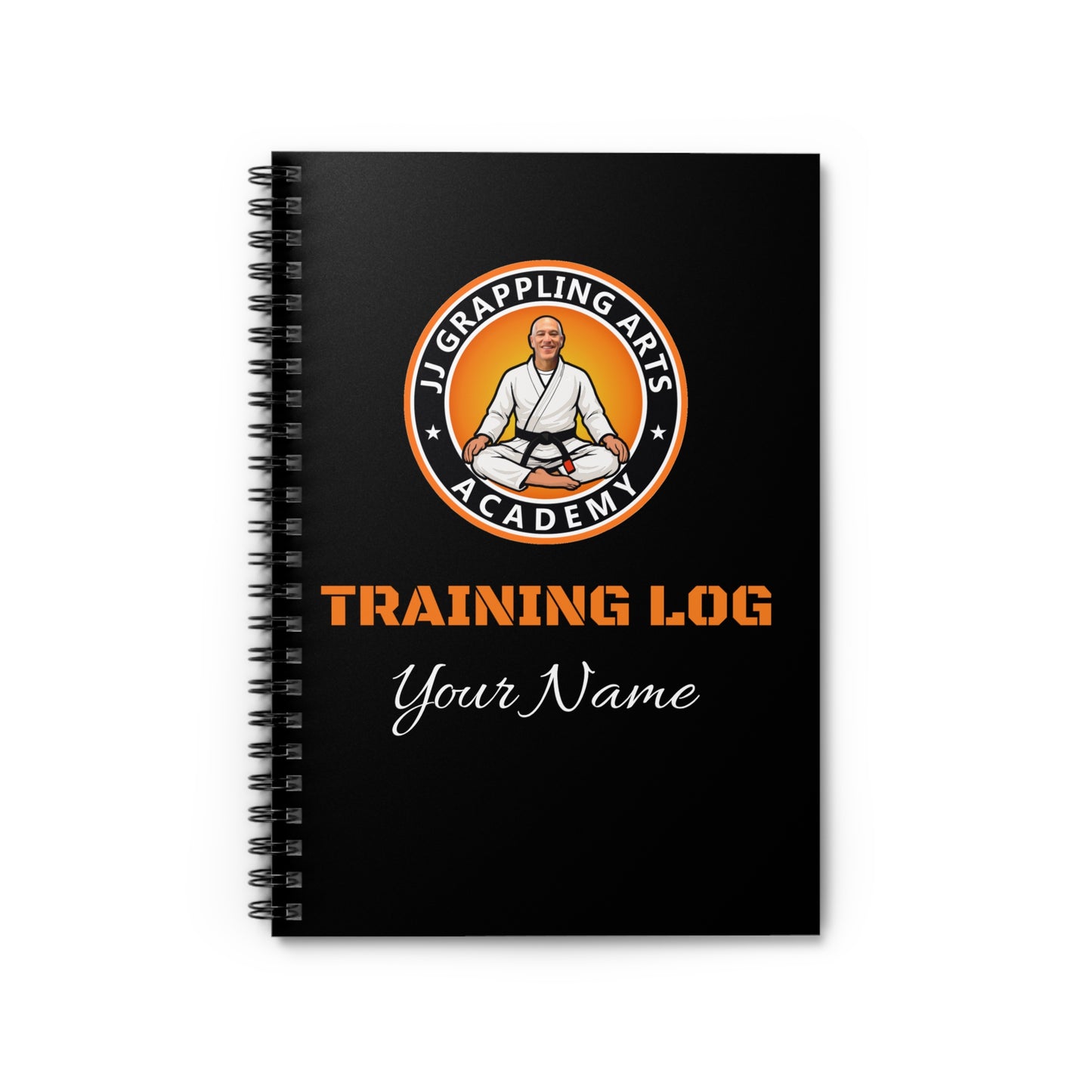 PERSONALIZED JJ Grappling Arts Academy Spiral Training Log - Ruled Line