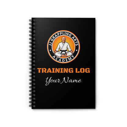 PERSONALIZED JJ Grappling Arts Academy Spiral Training Log - Ruled Line