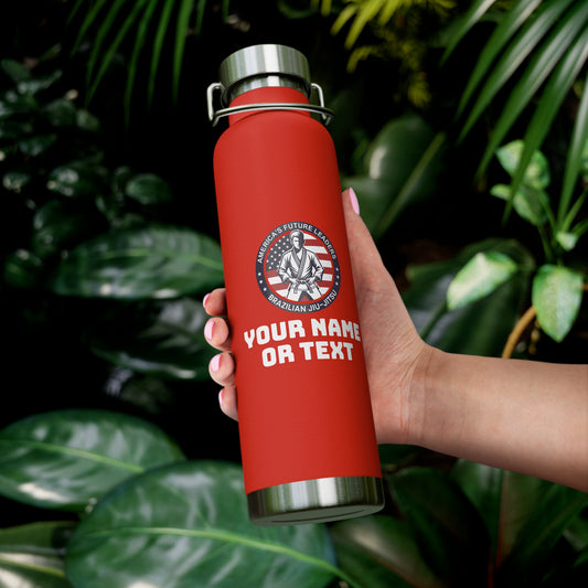 PERSONALIZABLE America's Future Leaders Brazilian Jiu Jitsu Copper Vacuum Insulated Bottle, 22oz
